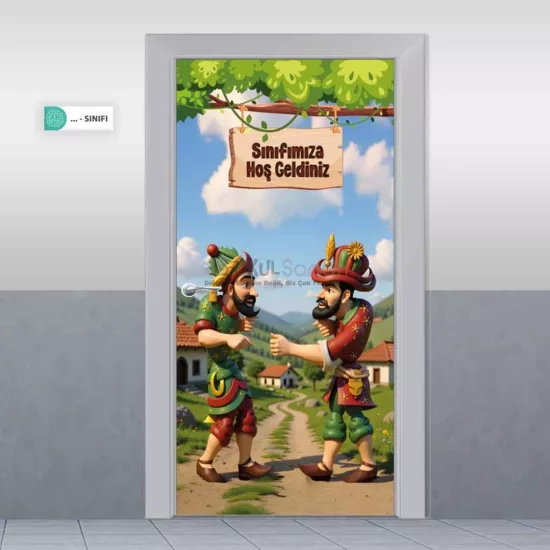 İlkokul & Anasınıfı Kapı Giydirme | Hacivat Karagöz