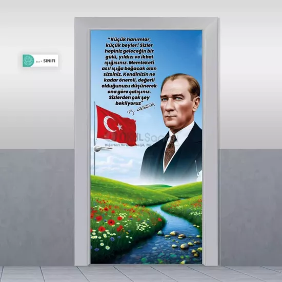 Atatürk Temalı Anaokulu ve İlkokul Kapı Giydirme