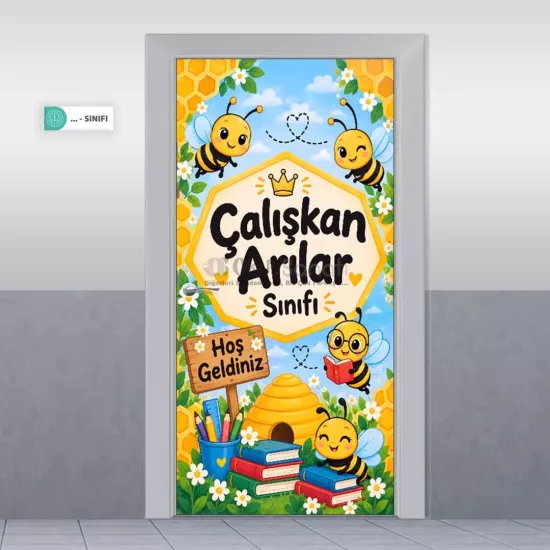 İlkokul ve Ana Sınıfı Kapı Giydirme | Çalışkan Arılar