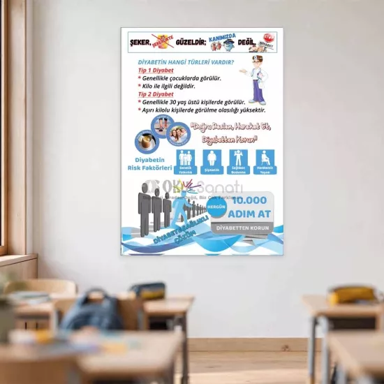 İlkokul ve Ortaokul Posteri | Çocuklarda Diyabet Rehberi