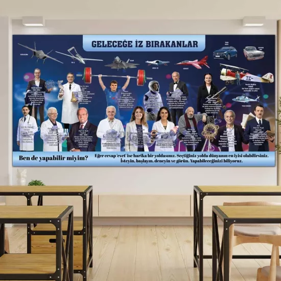 Cumhuriyet Dönemi Türk Bilim İnsanları Okul Posteri