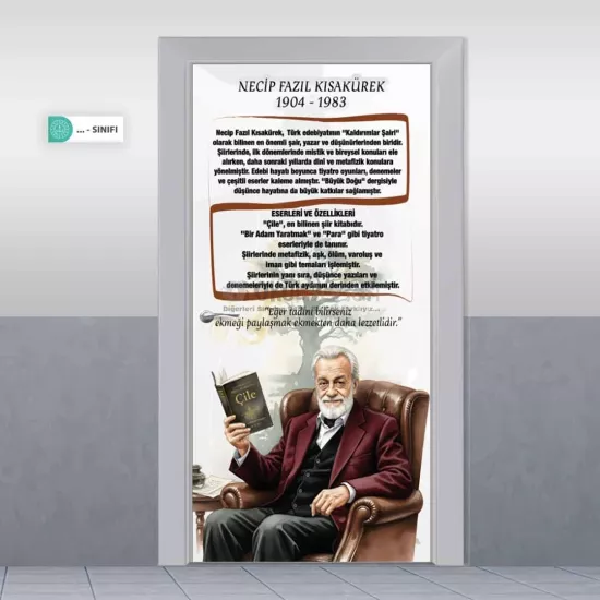 Türkçe & Edebiyat Okul Kapı Giydirme | Necip Fazıl Kısakürek
