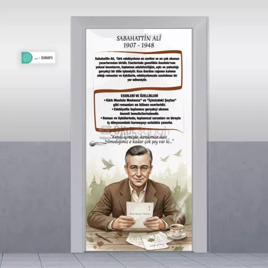 Türkçe & Edebiyat Okul Kapı Giydirme | Sabahattin Ali