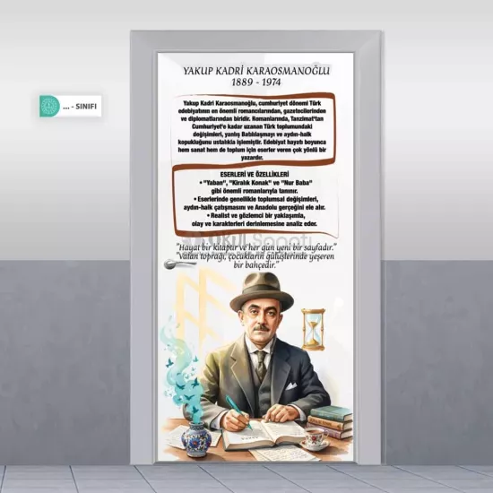 Türkçe & Edebiyat Okul Kapı Giydirme | Yakup Kadri Karaosmanoğlu