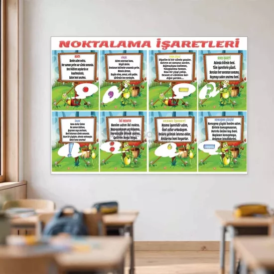 İlkokul Okul Posteri | Noktalama İşaretleri Pano Afişi