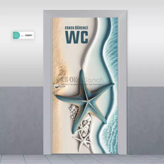 Deniz Yıldızı Erkek Öğrenci Wc Kapı Giydirme