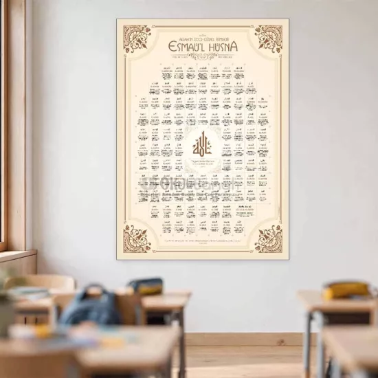 Esmaül Hüsna Okul Posteri | Din Kültürü Sokağı ve Panosu