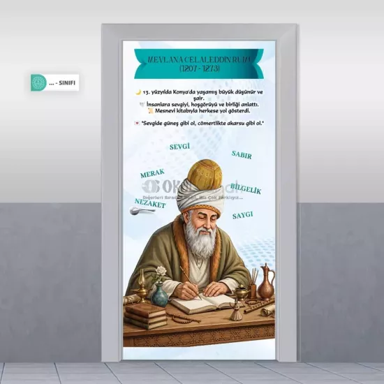 Türk Büyükleri Kapı Giydirme | Mevlânâ Celâleddîn-i Rûmî