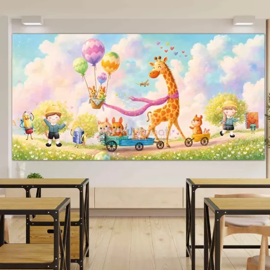 Ana Sınıfı ve Kreş Okul Posteri | Hayvan Dostlar 