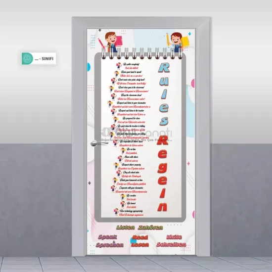 İngilizce ve Almanca  Kapı Giydirme | Sınıf Kuralları