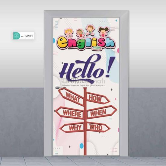 İngilizce Sınıfı Kapı Giydirmesi - ’’Hello!