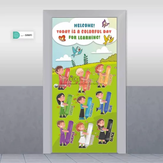İngilizce Okul Kapı Giydirme | Renkler-Colors