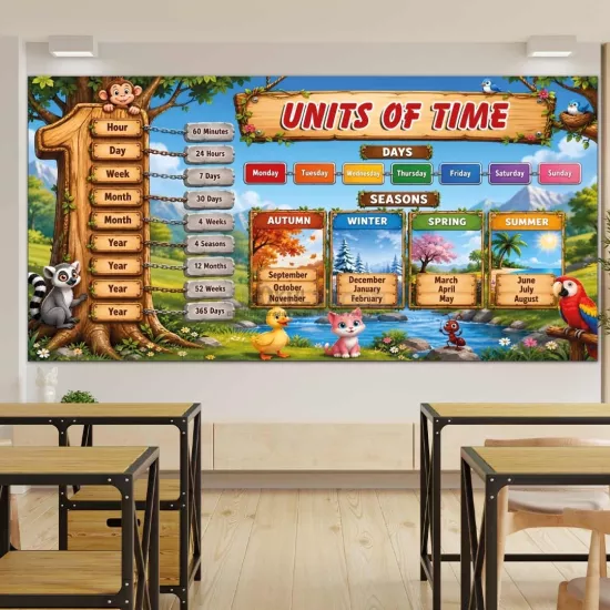 İngilizce Okul Posteri | UNITS OF TIME