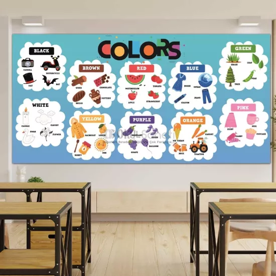 İngilizce Renkler Posteri Okul Posteri | Colors