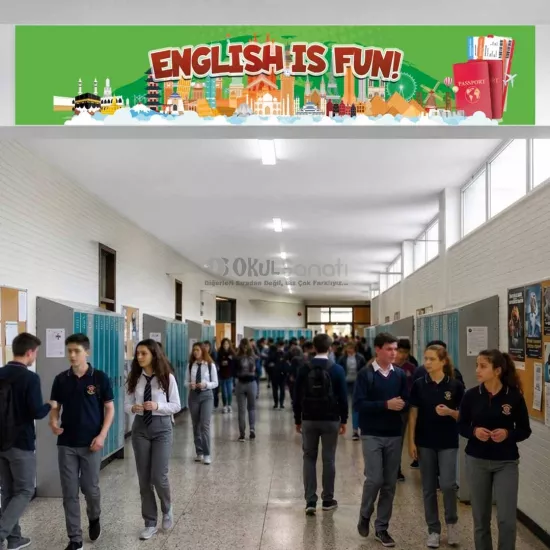 İngilizce Okul Kiriş Yazısı | English is Fun