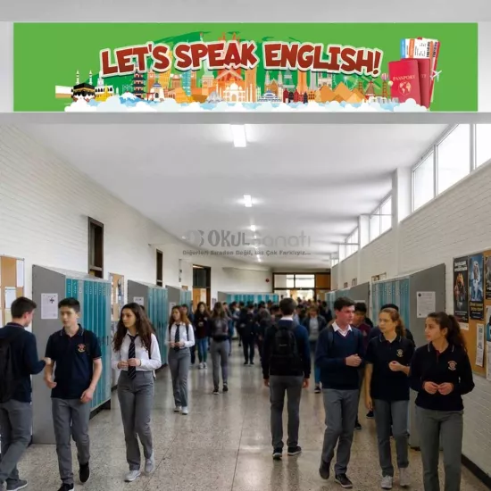 İngilizce Okul Kiriş Yazısı | Let’s Speak English