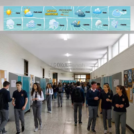 İngilizce Okul Kiriş Yazısı | Weather