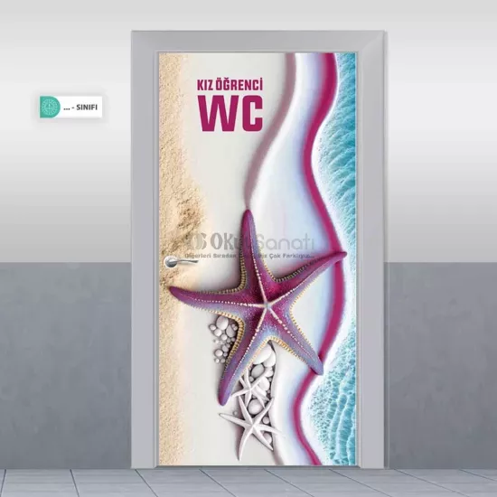 Deniz Yıldızı Kız Öğrenci Wc Kapı Giydirme