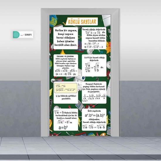 Köklü Sayılar, Matematikçiler Kapı Giydirme, Matematik Dersi Kapıları, Ders Kapı Giydirme, Ortaokul Kapı Giydirme, Lise Matematik Kapı Giydirme, Ünlü Matematikçiler, Geometri Kapı Giydirme