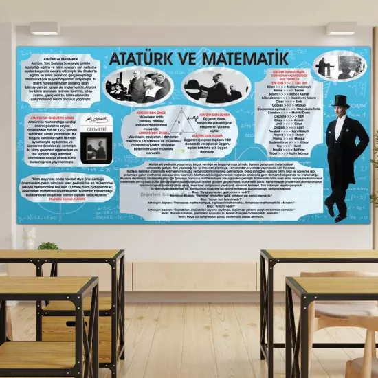 Matematik Okul Posteri | Atatürk ve Matematik