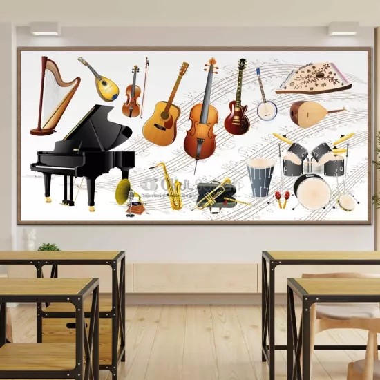 Müzik Sınıfı Okul Posteri | Enstrümanlar