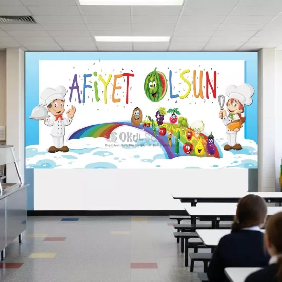 Okul Yemekhane Posteri | Afiyet Olsun
