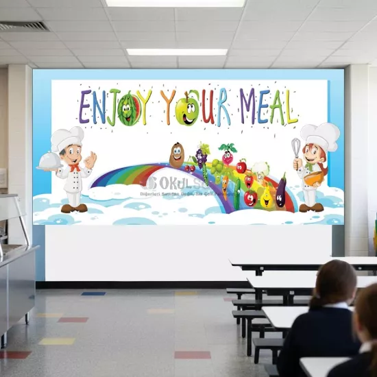 Okul Yemekhane Posteri | Enjoy Your Meal