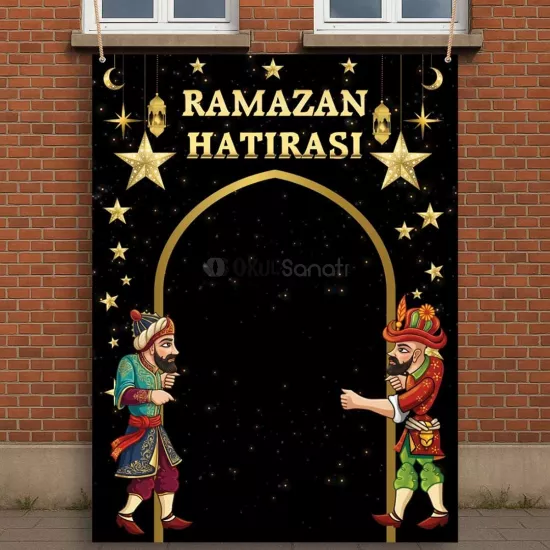 Ramazan Hatırası Fotoğraf Köşesi Brandası | Hacivat Karagöz