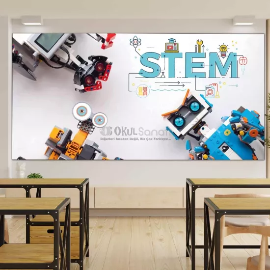 STEM Ve Robotik Kodlama Okul Posteri