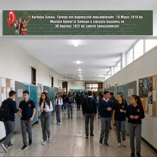 Sosyal Bilimler Sokağı Okul Kiriş Yazısı | Kurtuluş Savaşı