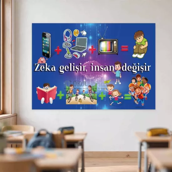 Teknoloji Bağımlılığı Okul Posteri