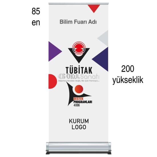 TÜBİTAK Bilim Fuarı Roll-Up Afişi – 85x200 cm