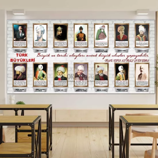 Türk Büyükleri Okul Posteri