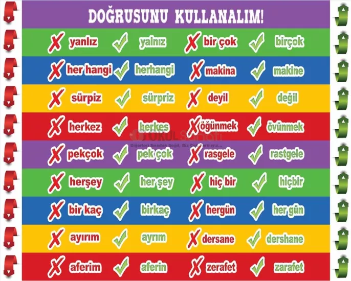 Türkçe Merdiven Yazısı | Doğrusunu Kullanalım