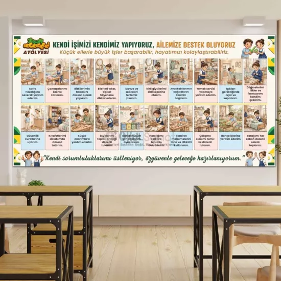 Yaşam Becerileri Atölyesi Okul Posteri | Sorumluluk Eğitimi