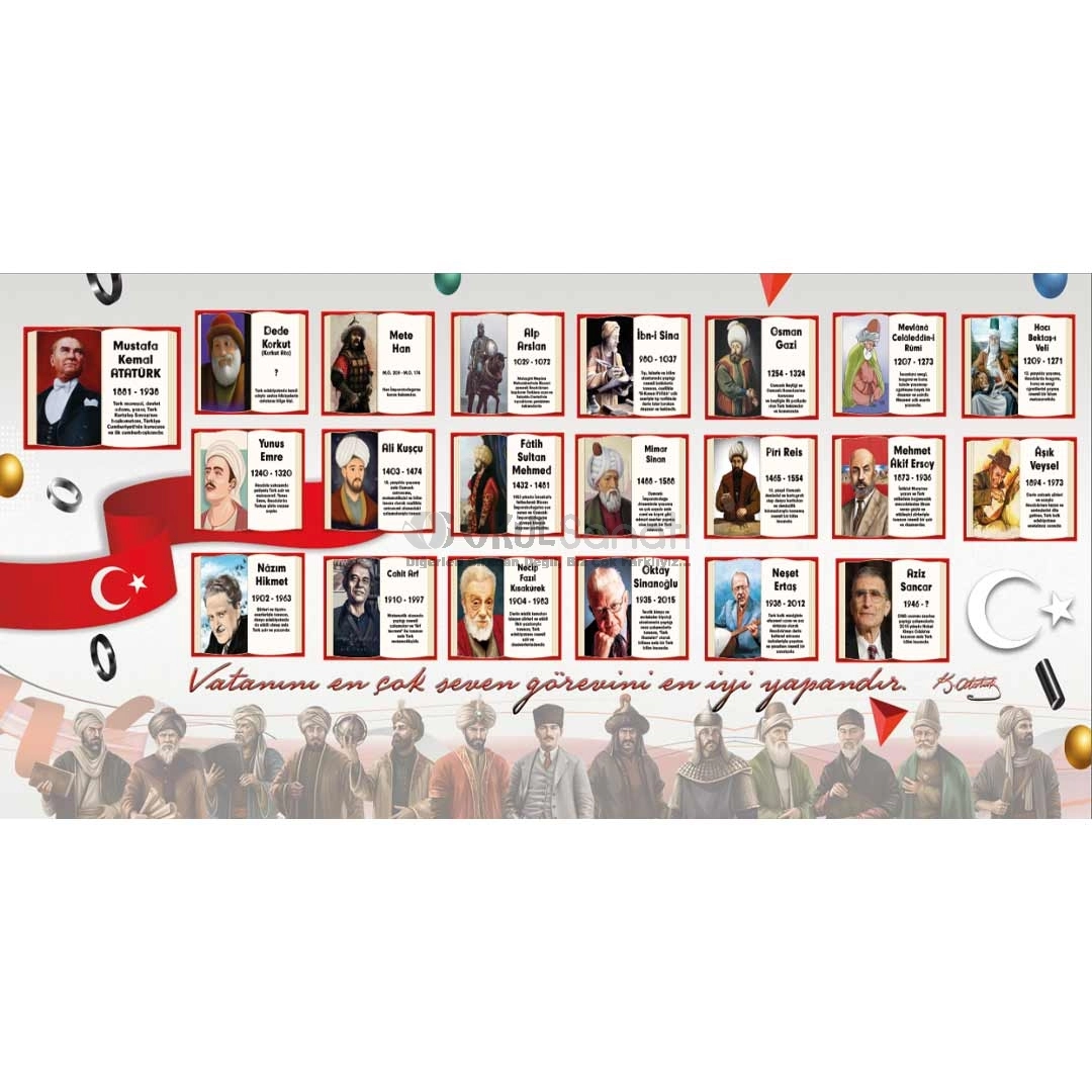 Türk Büyükleri Okul Posteri