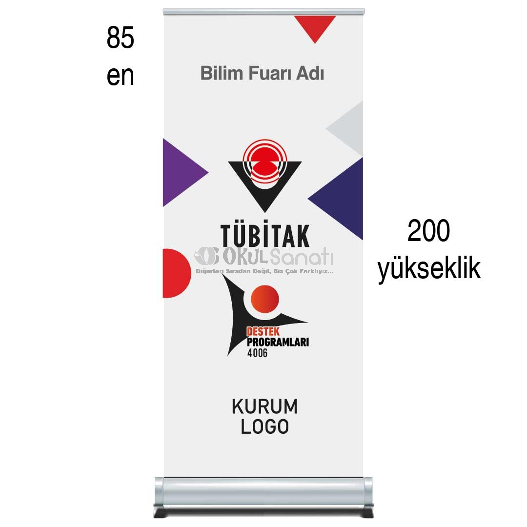 TÜBİTAK 4006 Bilim Fuarı Roll-Up Afişi (85x200 cm)