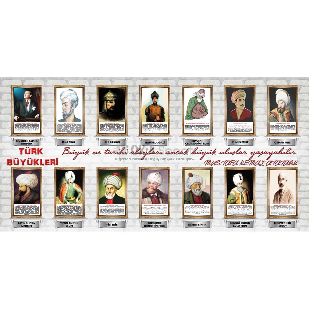 Türk Büyükleri Okul Posteri