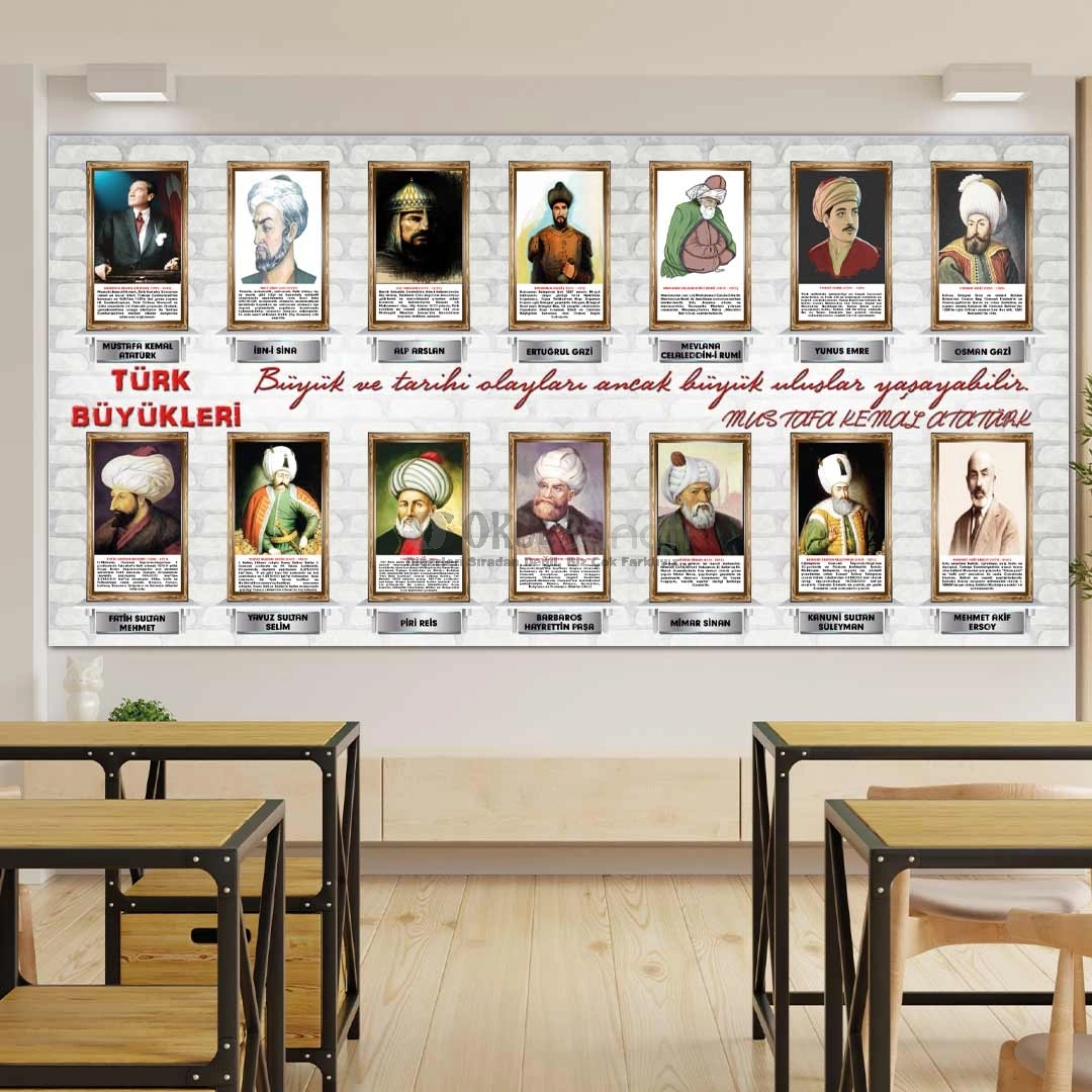 Türk Büyükleri Okul Posteri