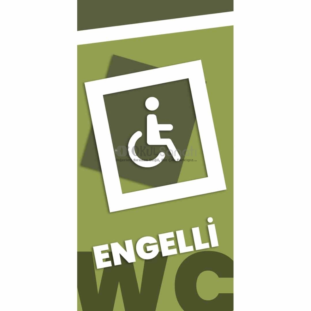 Yeşil Engelli WC Kapı Giydirme