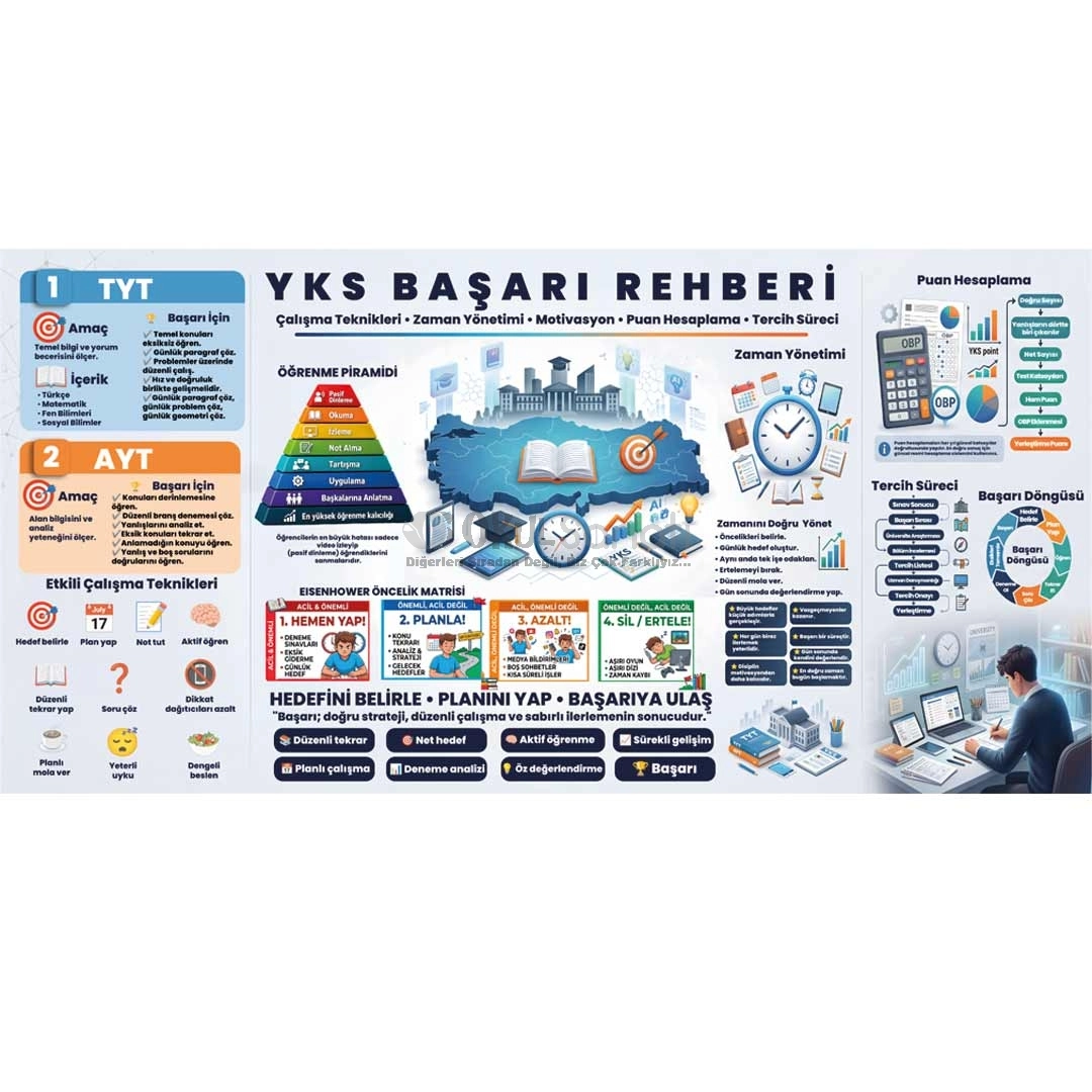 YKS Başarı Rehberi Okul Posteri