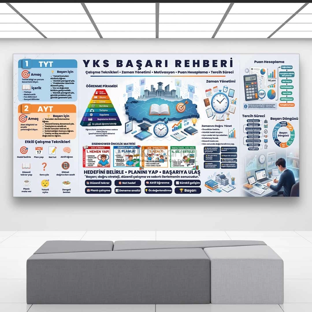 YKS Başarı Rehberi Okul Posteri